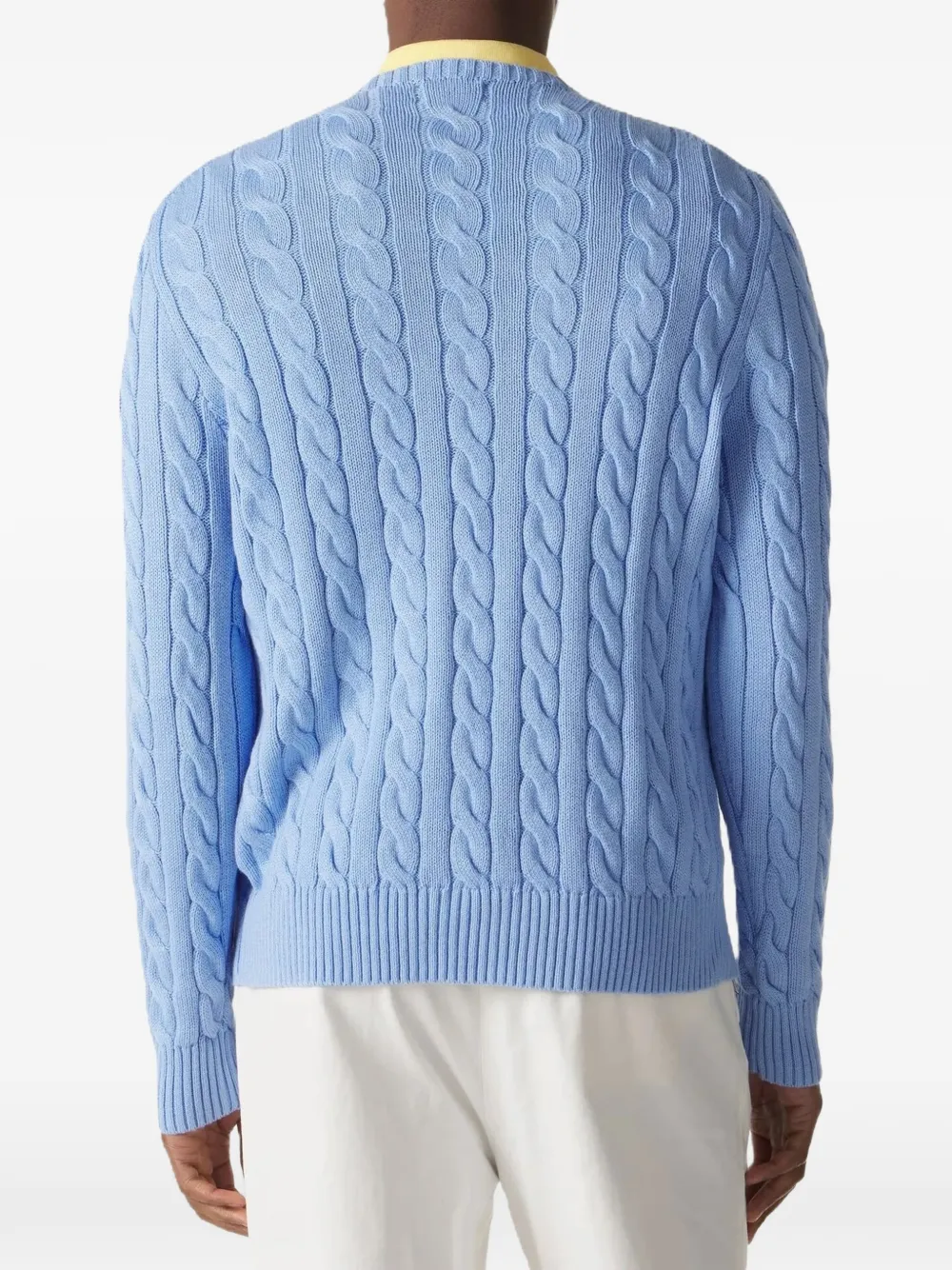 Polo Ralph Lauren Kabelgebreide trui met geborduurd logo Blauw