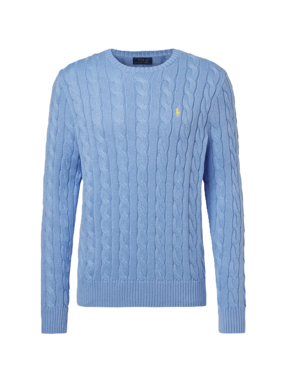 Polo Ralph Lauren Pullover mit Zopfmuster und Logo-Stickerei - Blau