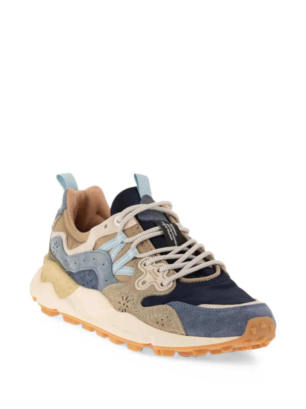 FLOWER MOUNTAIN Yamano 3 panelled sneakers Beige