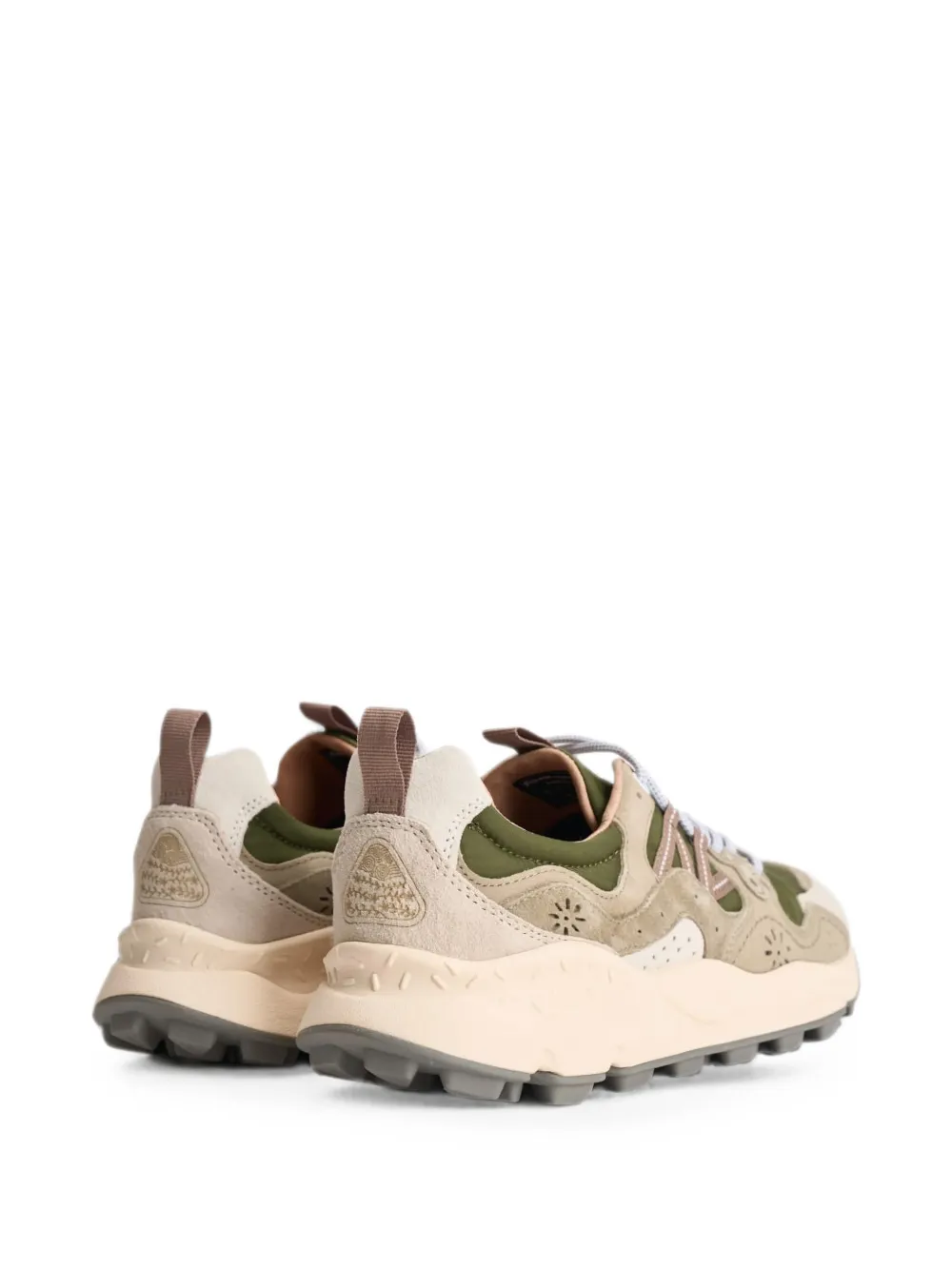 FLOWER MOUNTAIN Yamano 3 panelled sneakers Beige
