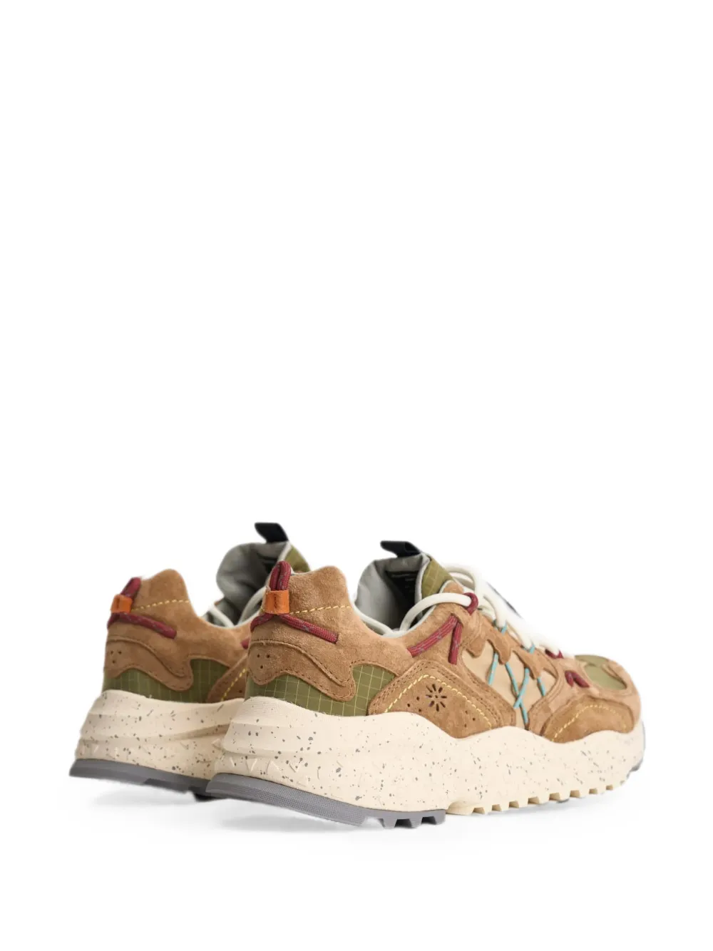 FLOWER MOUNTAIN Yamabushi suede-panelled sneakers Bruin