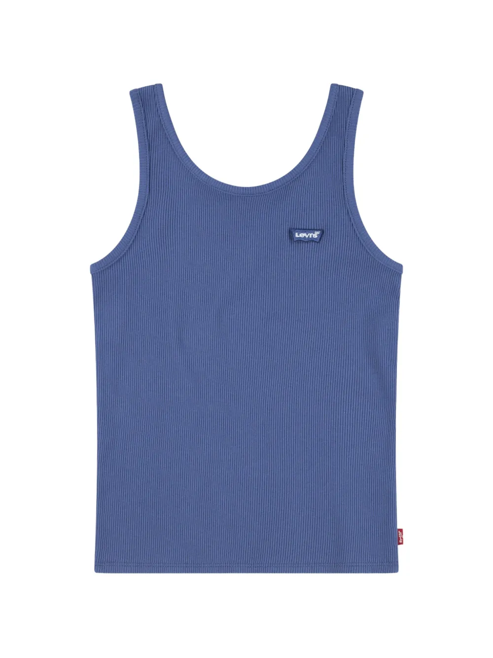 Levi's Kids ribbed-knit logo-patch tank top - Blu