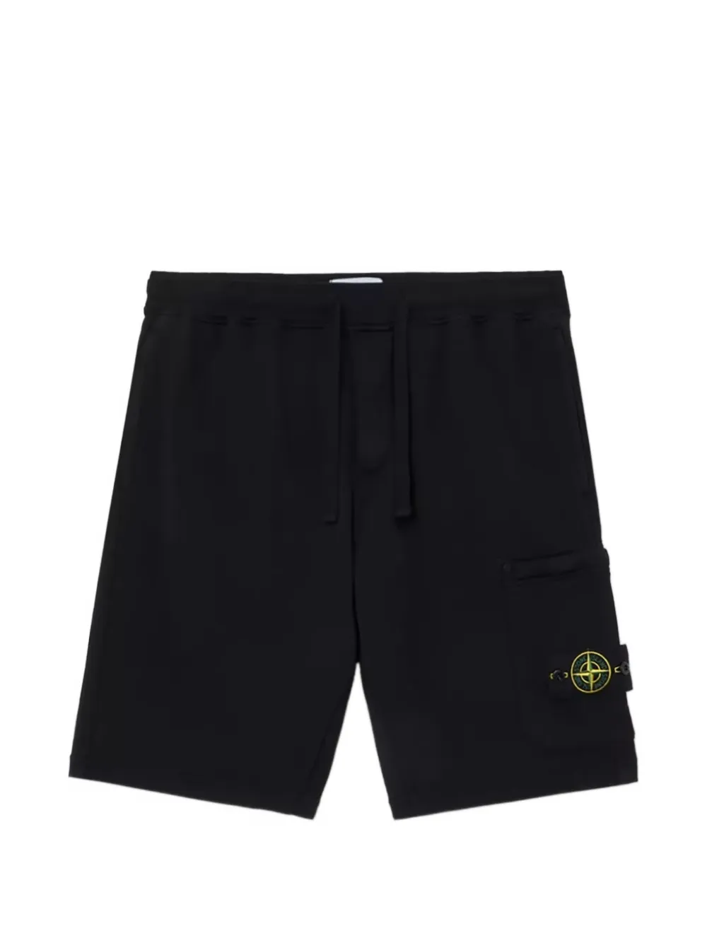 Stone Island logo-patch cargo shorts - Black