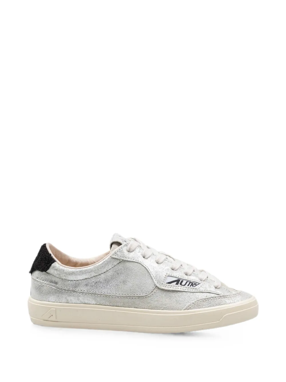 Autry Windscape laminated suede sneakers Zilver