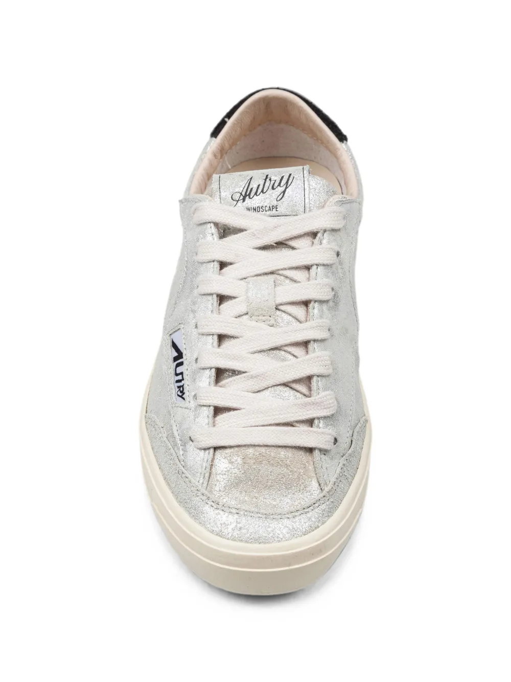 Autry Windscape laminated suede sneakers Zilver