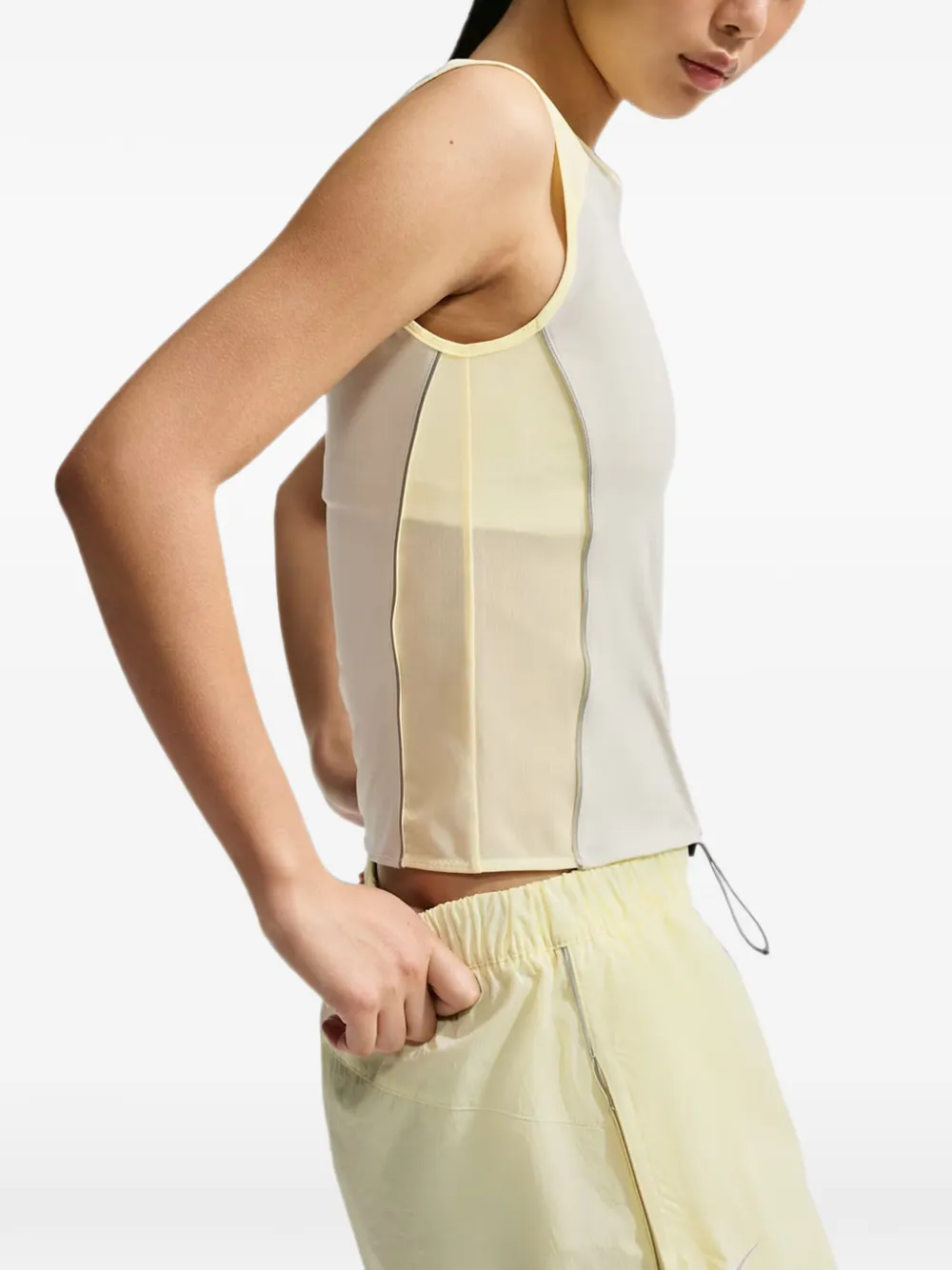 Nike Shox panelled tank top Beige