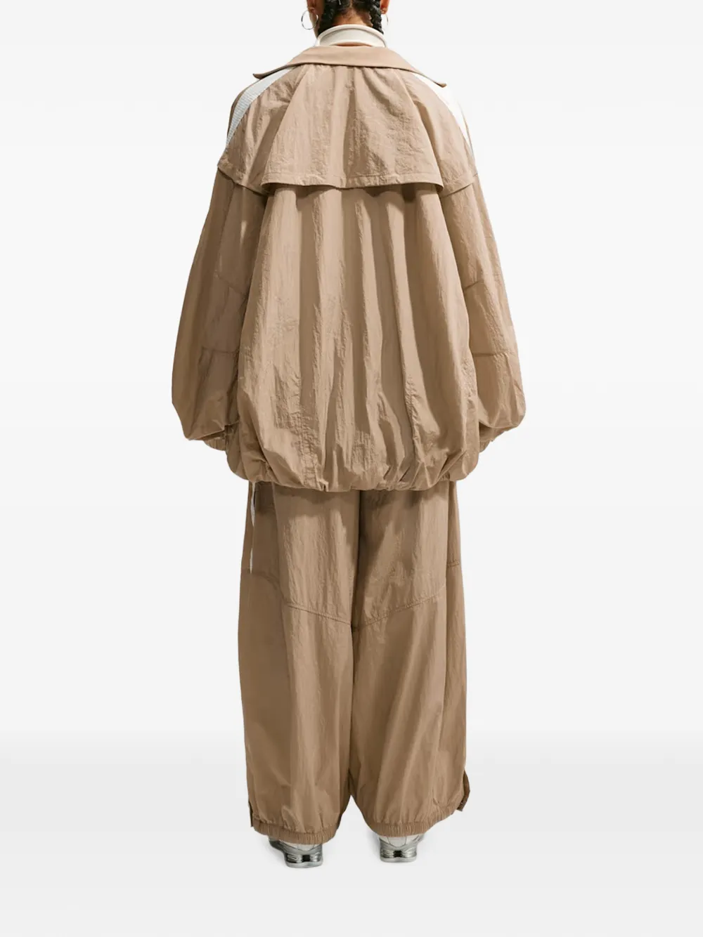 Nike mesh-panel track pants Beige