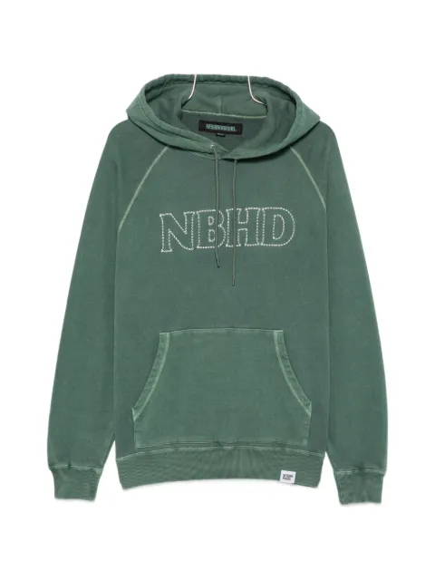 Neighborhood logo-embroidered hoodie