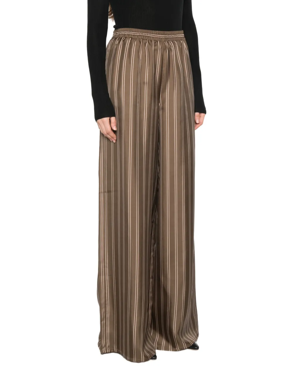 Max Mara Gestreepte broek Bruin