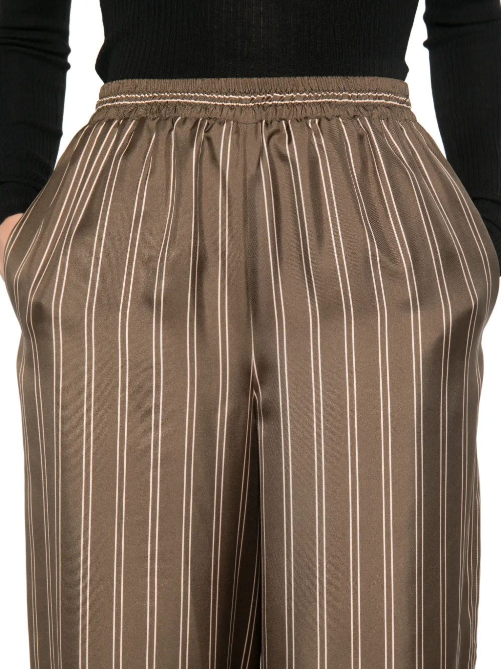 Max Mara Gestreepte broek Bruin