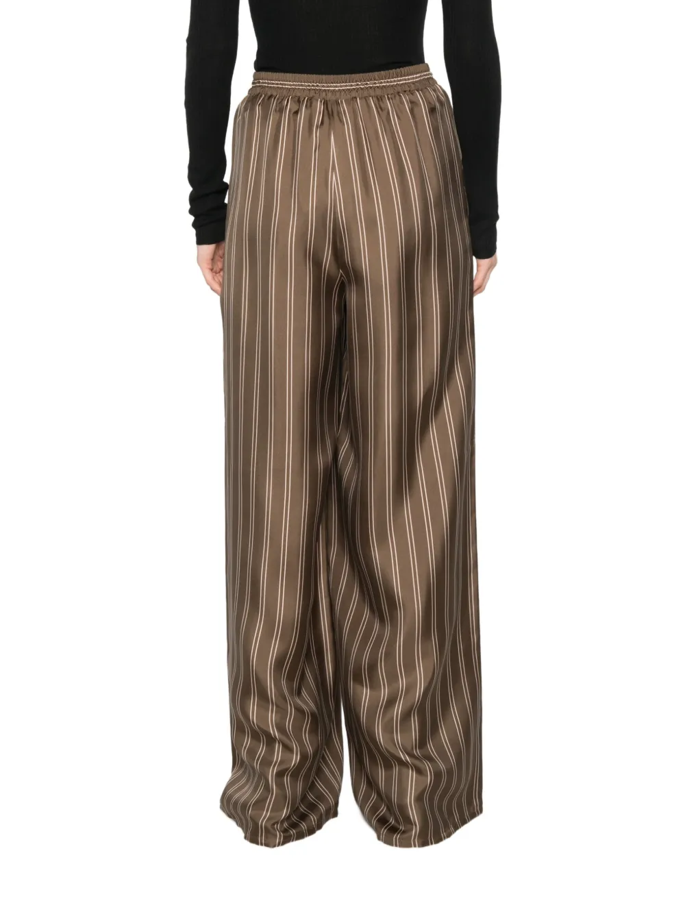 Max Mara Gestreepte broek Bruin
