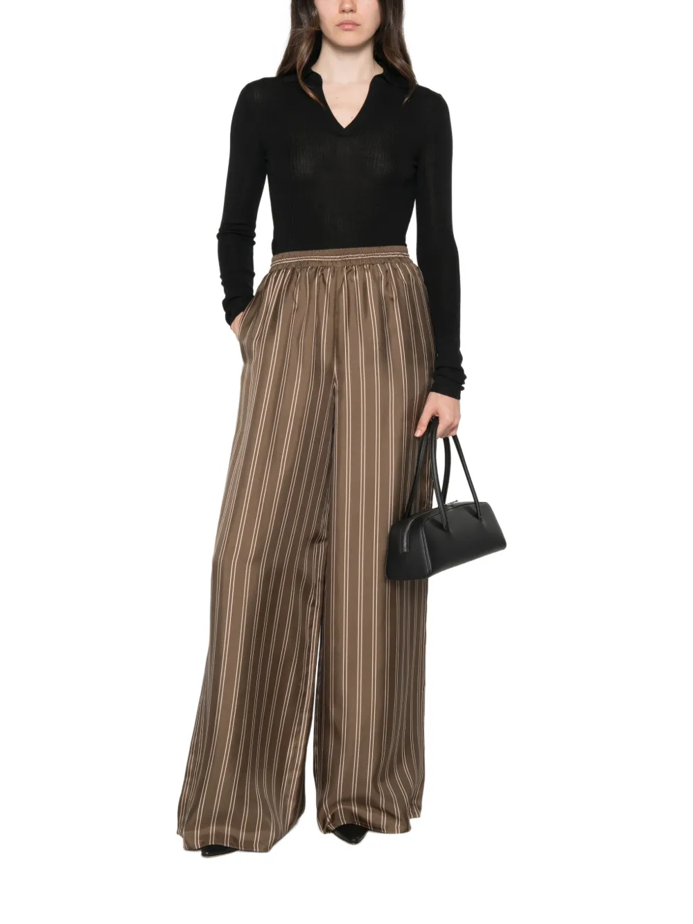 Max Mara Gestreepte broek Bruin