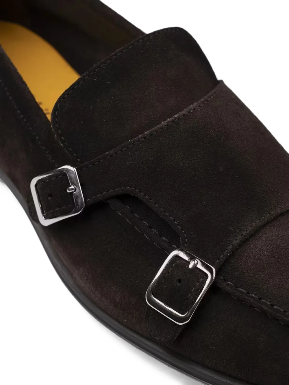 Doucal's Cocoa double-buckle suede loafers Bruin