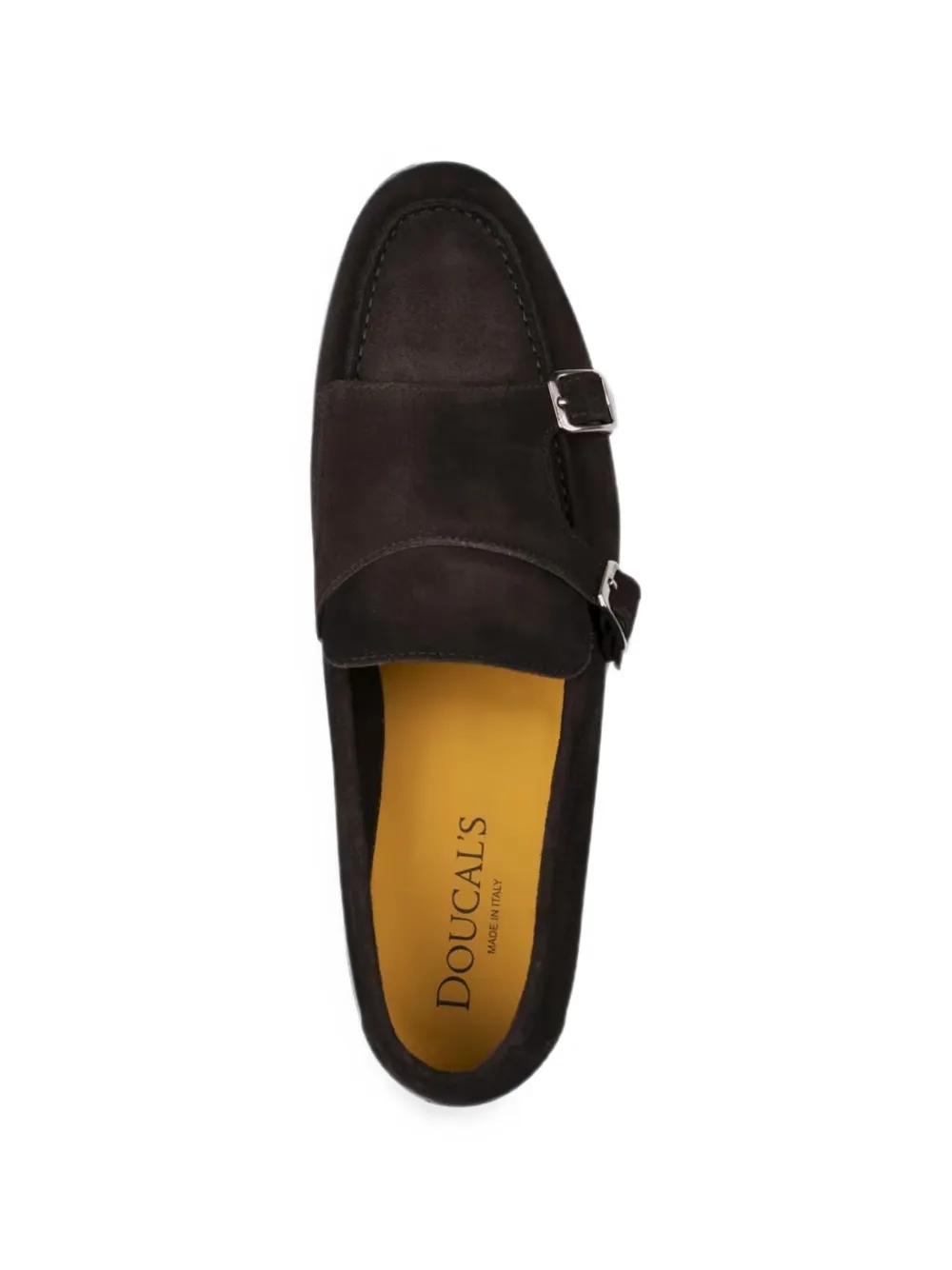 Doucal's Cocoa double-buckle suede loafers Bruin