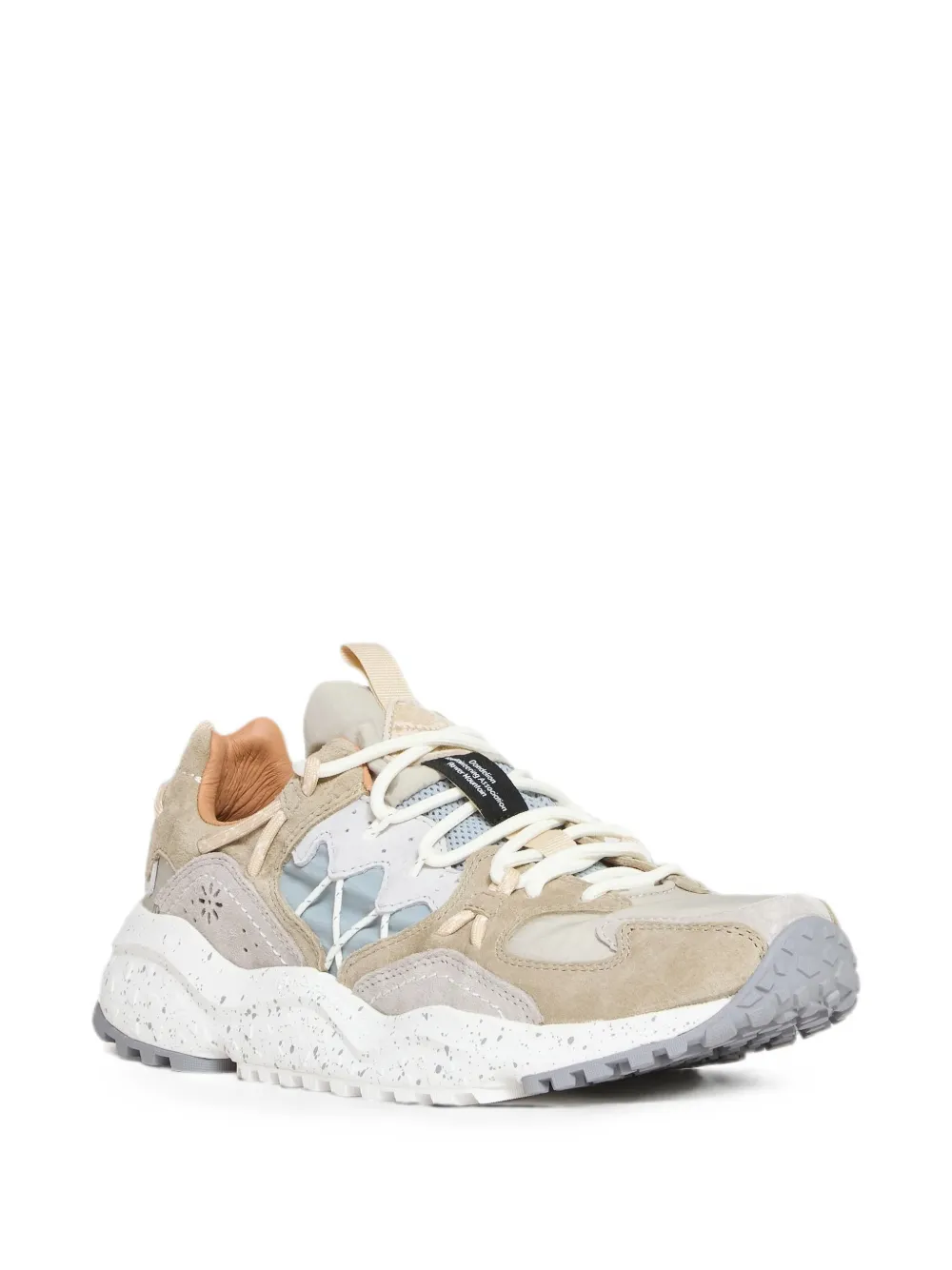 FLOWER MOUNTAIN Yamabushi lace-up sneakers Beige