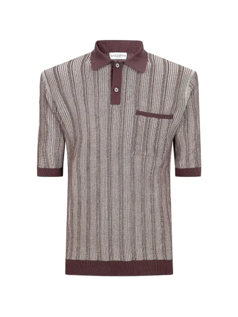 Ballantyne ribbed-knit polo shirt