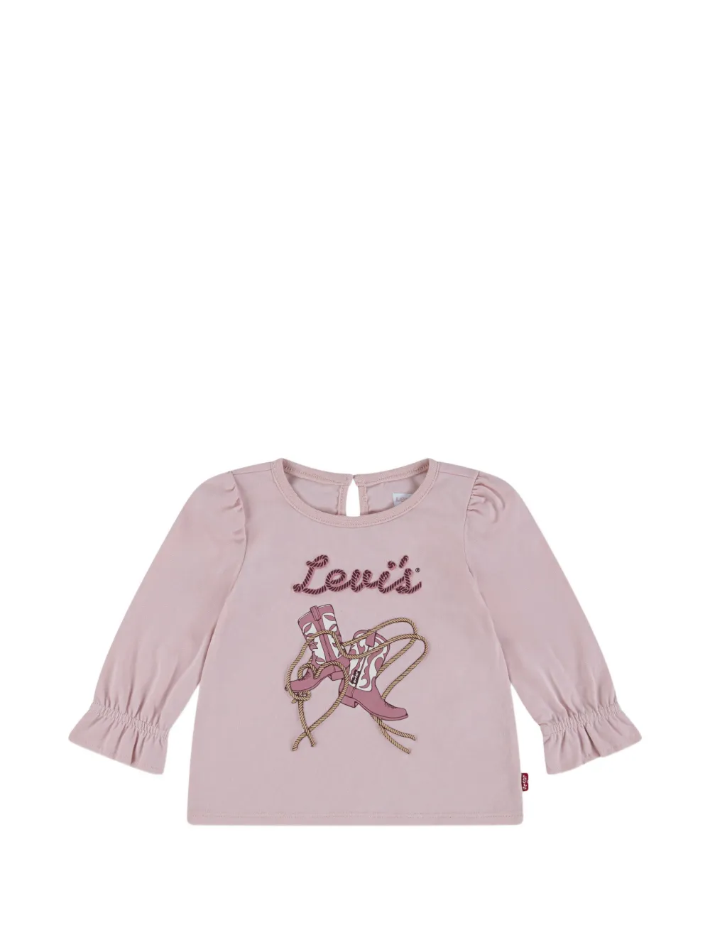 Levi's Kids graphic-print ruffled T-shirt - Rosa