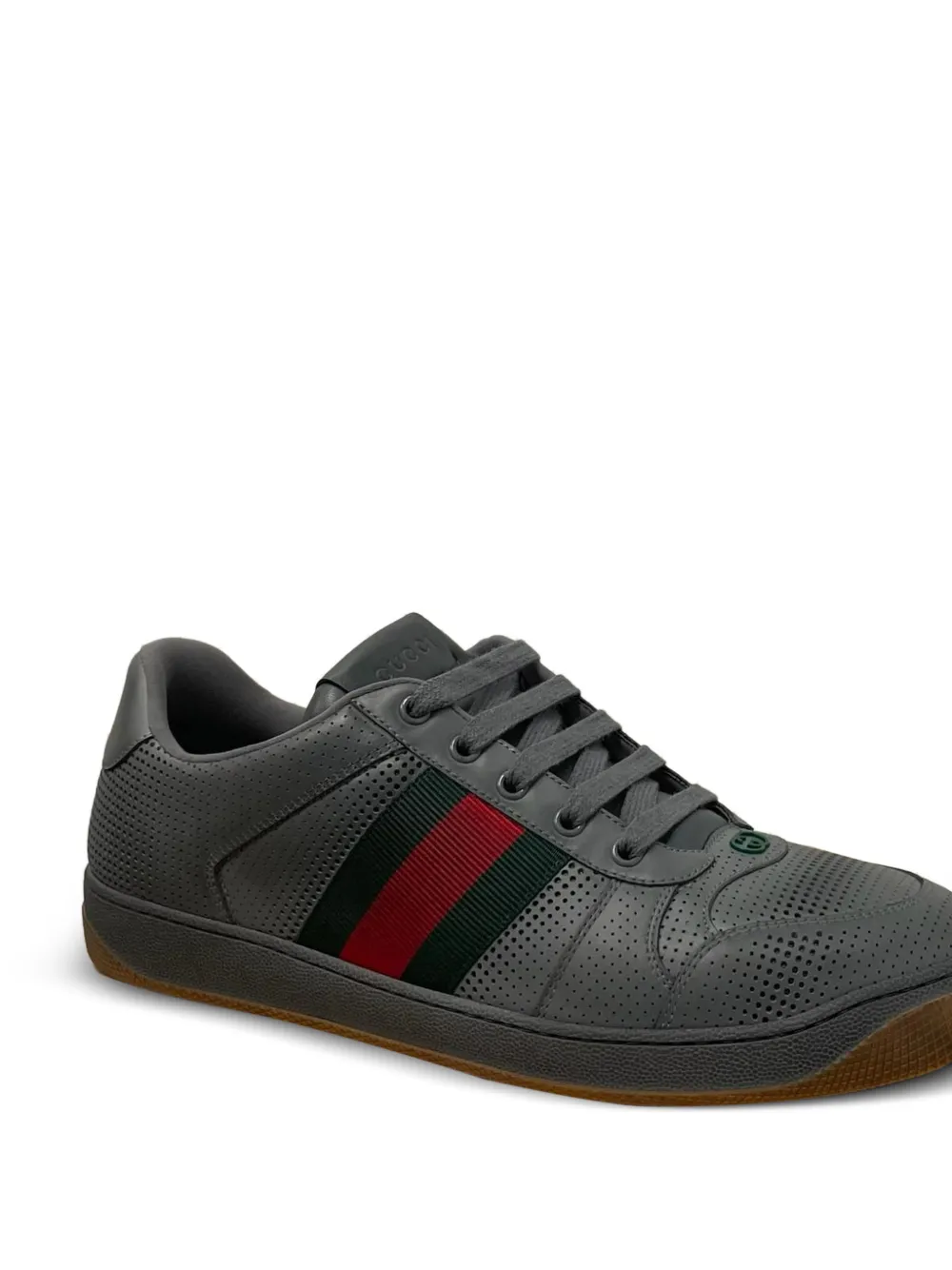 Gucci Screener Web-stripe sneakers Grijs