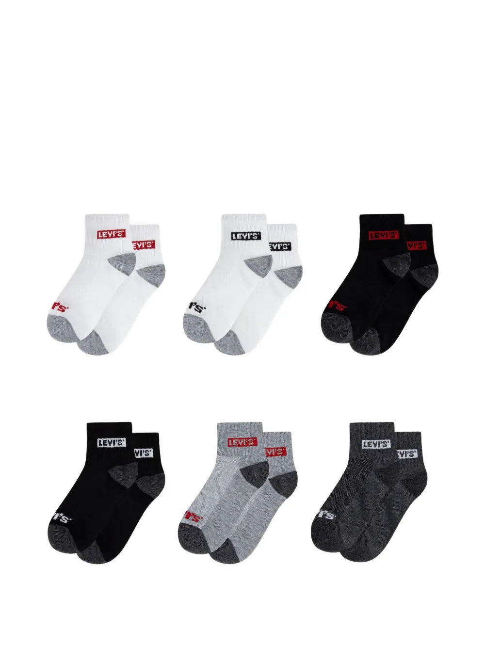 Levi's Kids logo-print socks (set of six pairs) - Bianco