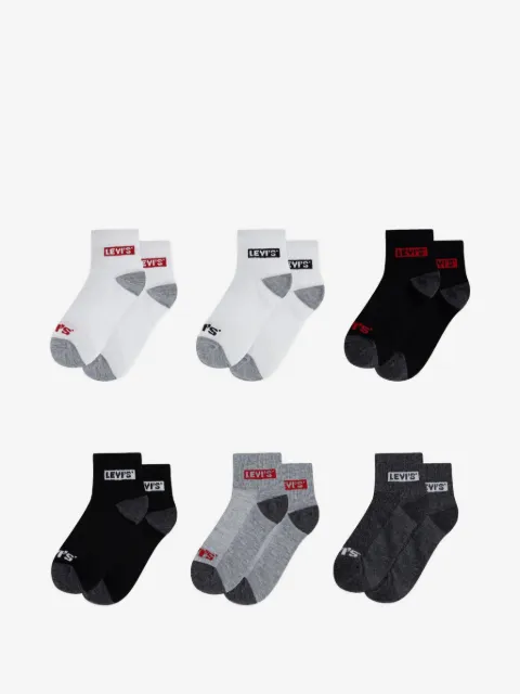 Levi's Kids set de seis pares de calcetines con logo estampado