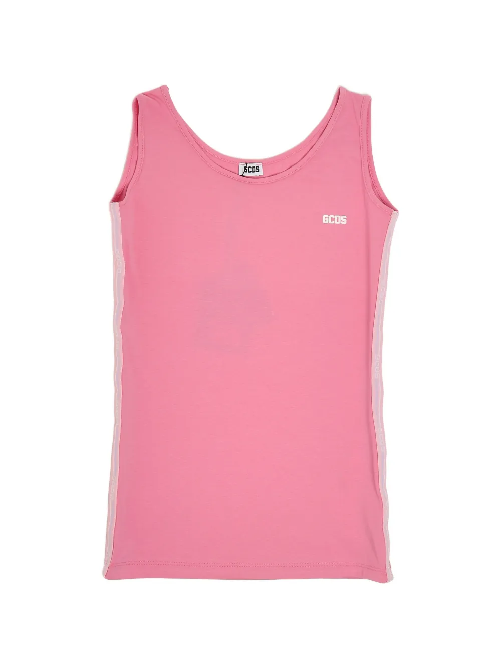 Gcds Kids logo-print tape-detail dress - Rosa