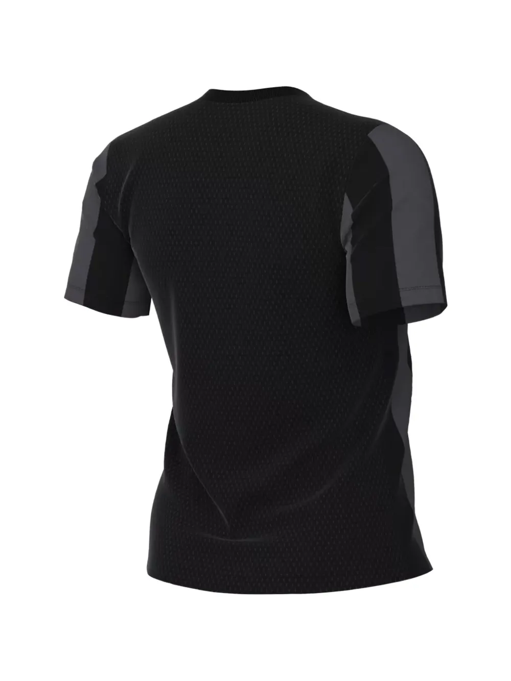 Nike striped V-neck T-shirt Zwart