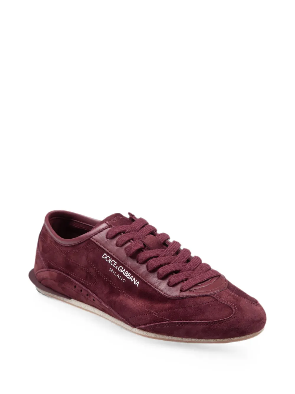 Dolce & Gabbana Gimondi Plus suede-leather sneakers Rood