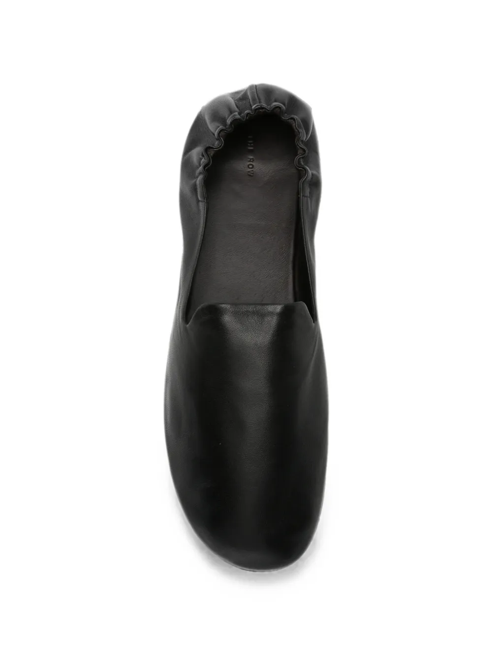 The Row Casa elastische leren loafers Zwart
