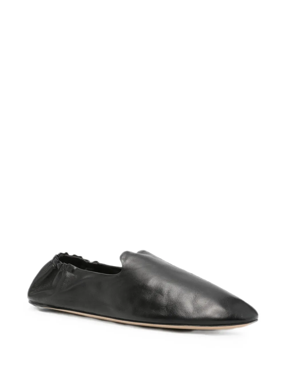 The Row Casa elastische leren loafers Zwart
