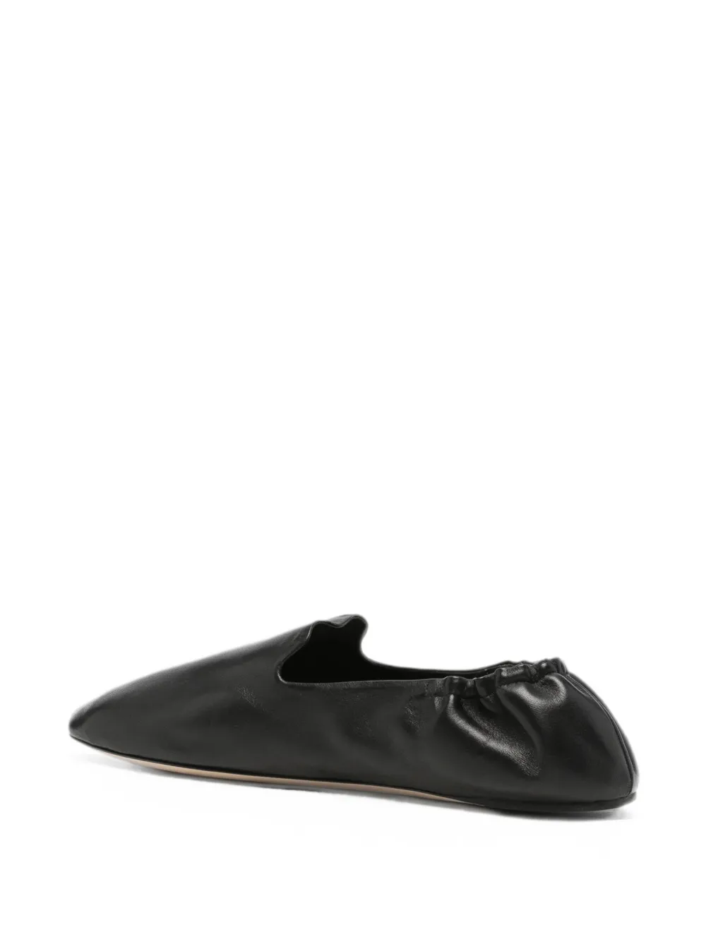 The Row Casa elastische leren loafers Zwart