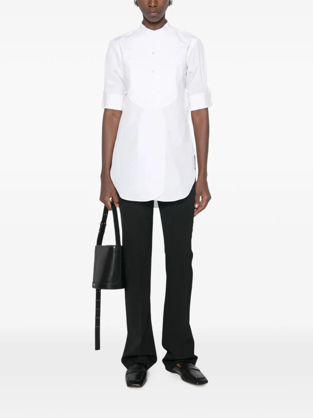 The Row Elaris blouse met bies Wit