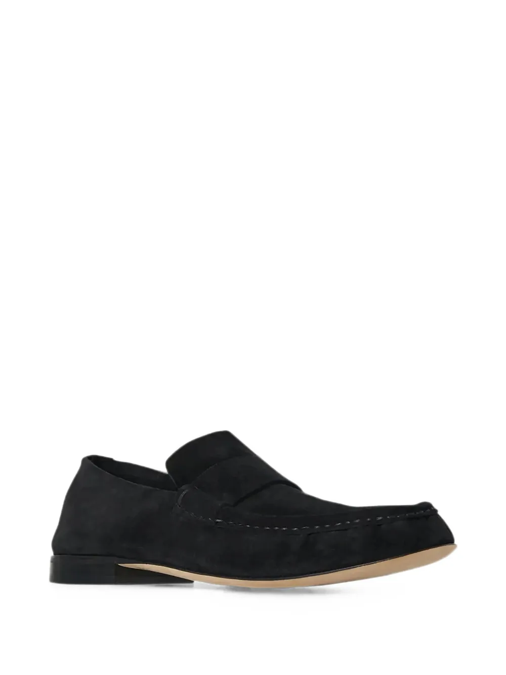 The Row Zachte mocassins Zwart