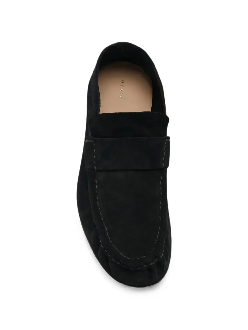 The Row Zachte mocassins Zwart