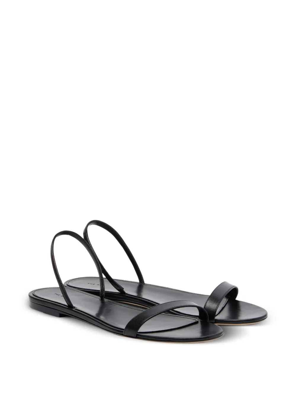The Row Ella platte sandalen Zwart