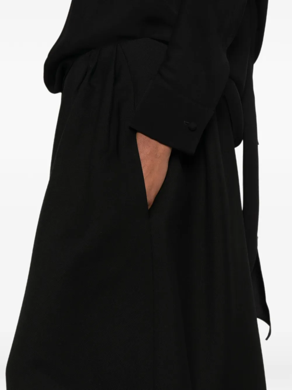 The Row Fauna geplooide shorts Zwart