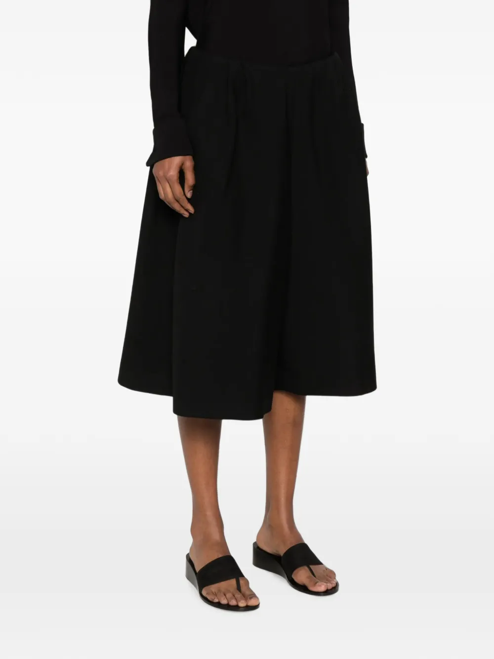The Row Fauna geplooide shorts Zwart