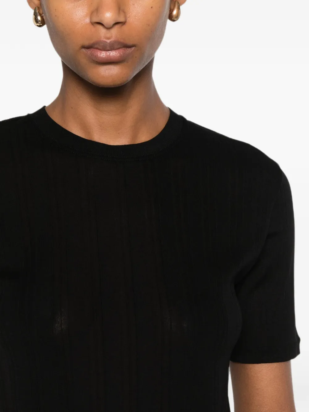 The Row Etina T-shirt in Black, view 5