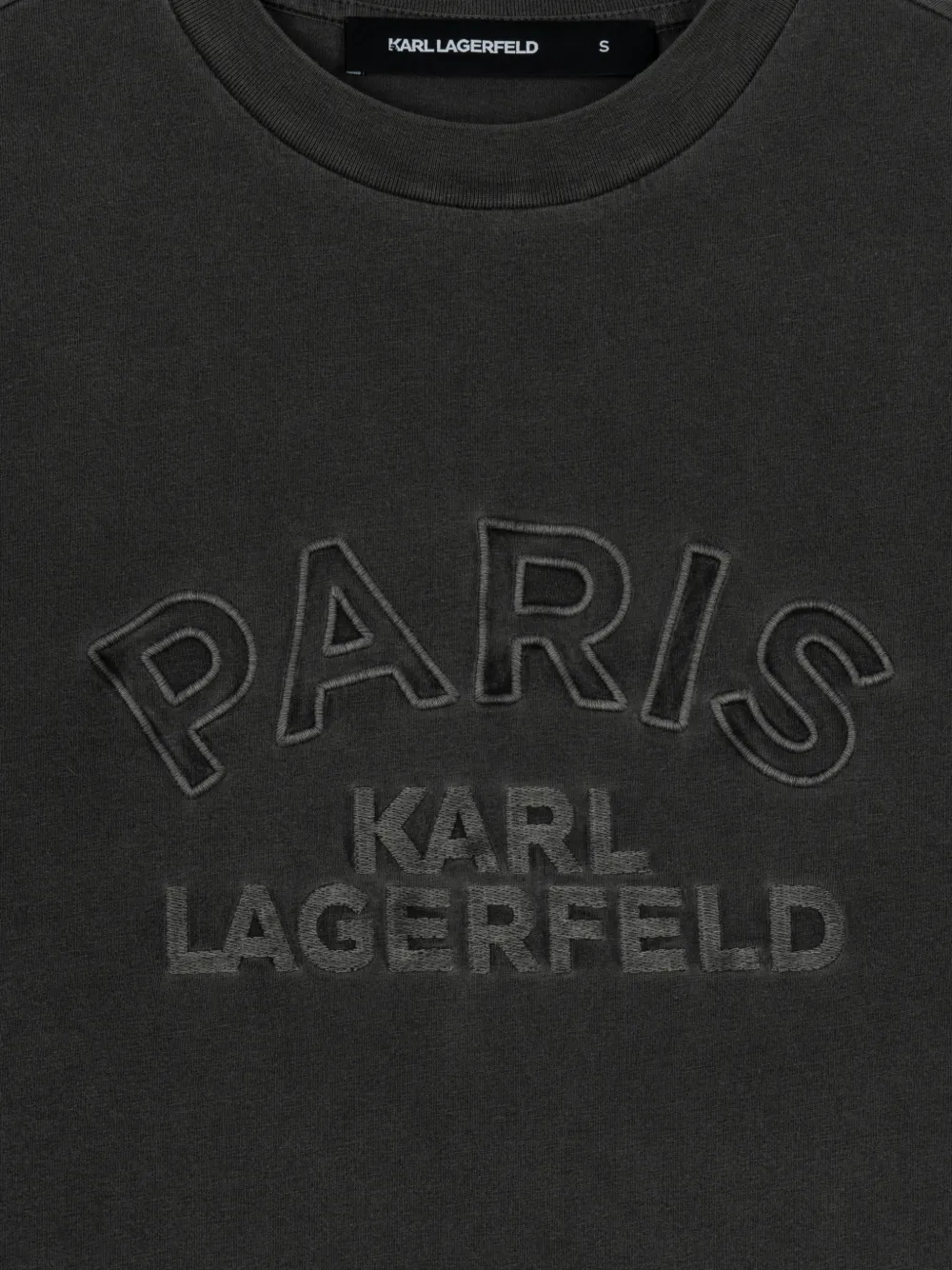 Karl Lagerfeld T-shirt met geborduurd logo Zwart
