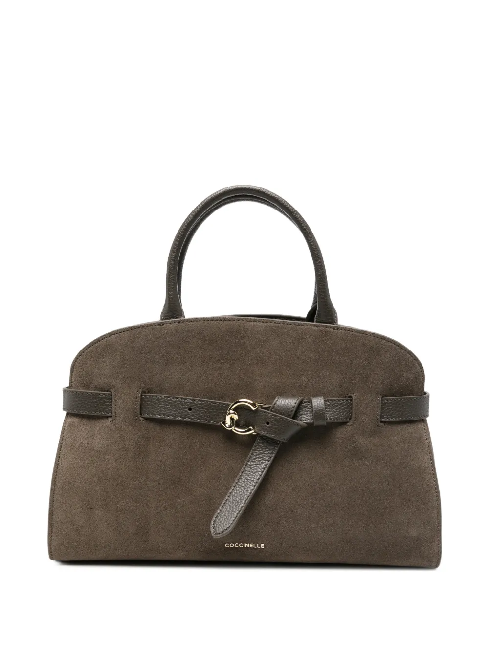 Coccinelle suede shoulder bag - Braun