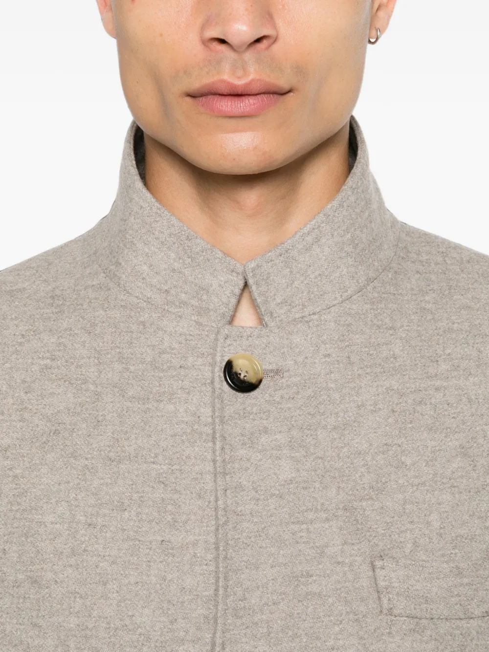 Brunello Cucinelli Kasjmier jack met knopen Beige