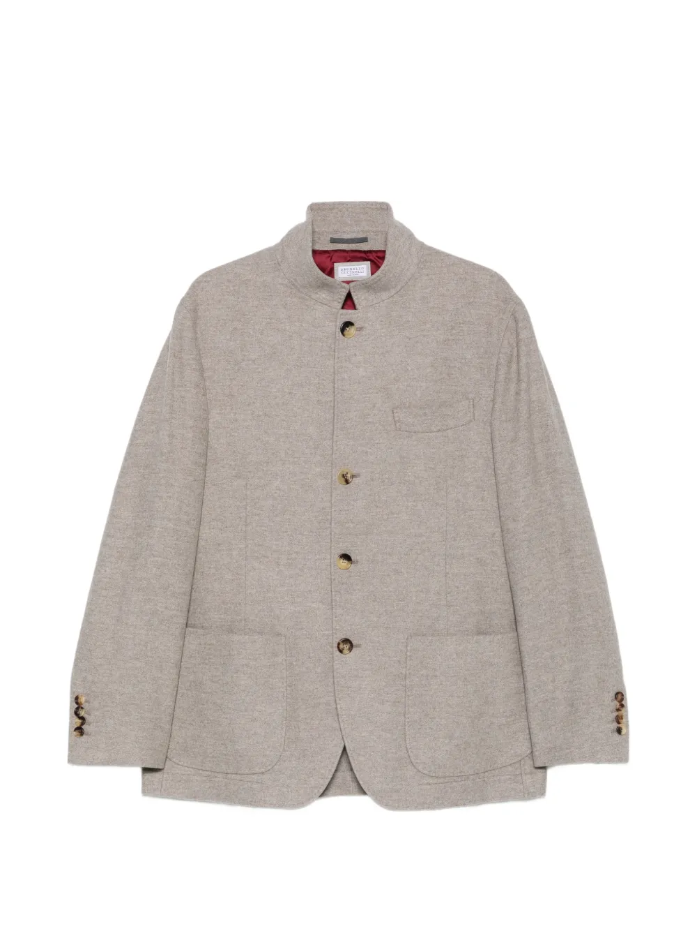 Brunello Cucinelli cashmere single-breasted blazer - Toni neutri