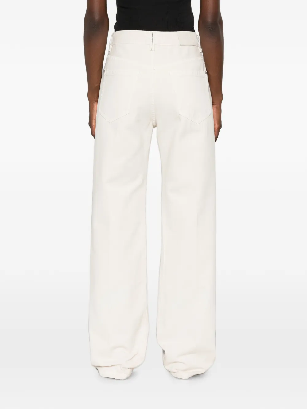 Brunello Cucinelli Jeans met persplooi Beige