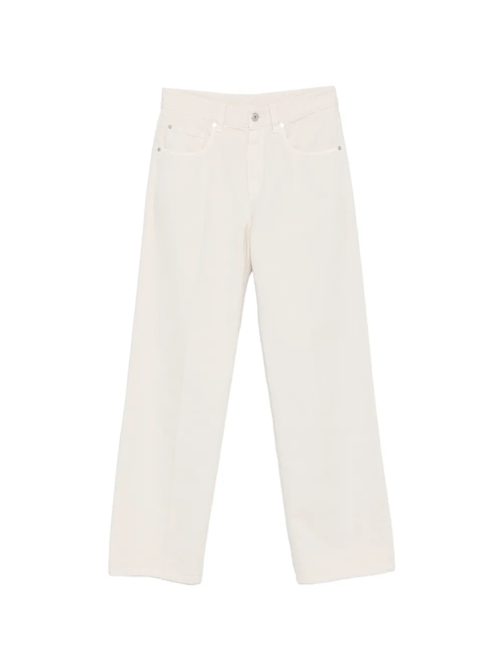 Brunello Cucinelli pressed-crease jeans - Toni neutri