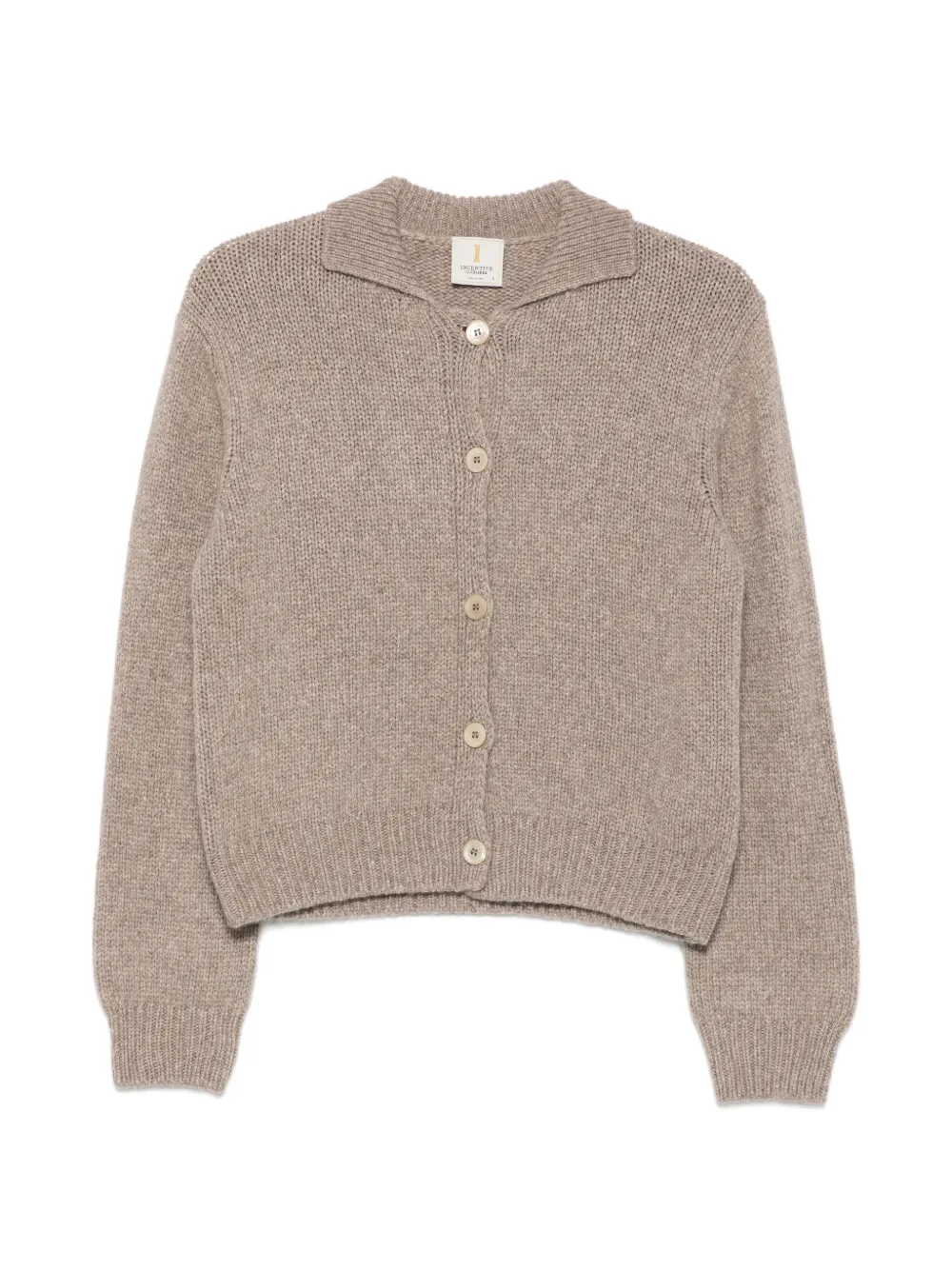 Incentive! Cashmere Daliah button-up collared cardigan - Toni neutri