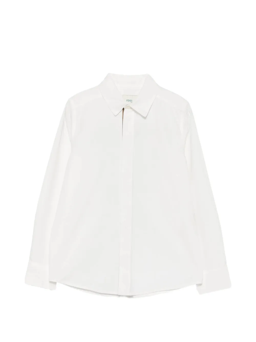 Fendi Kids poplin shirt - Weiß