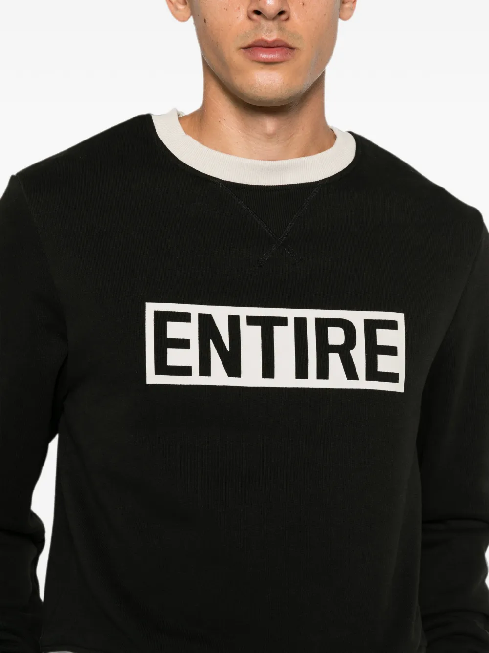 ENTIRE STUDIOS Sweater met vlakken en logo-print Groen