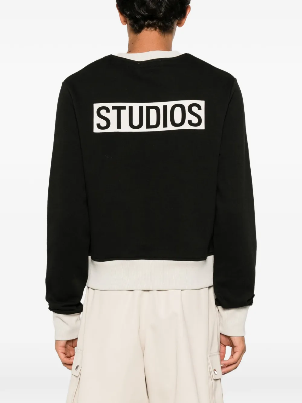 ENTIRE STUDIOS Sweater met vlakken en logo-print Groen
