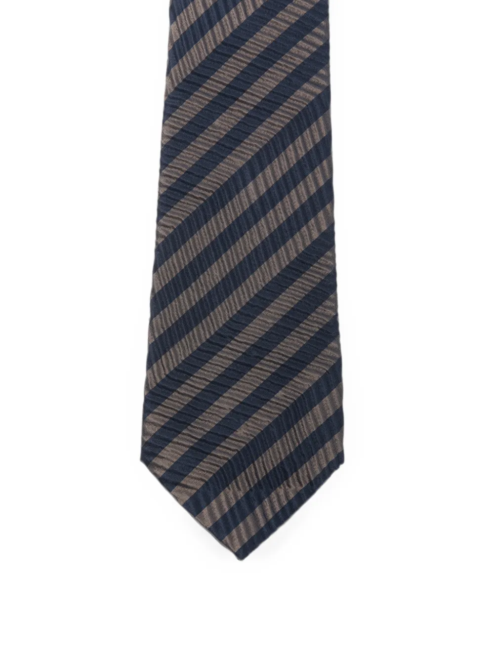 Giorgio Armani Gestreepte stropdas Blauw