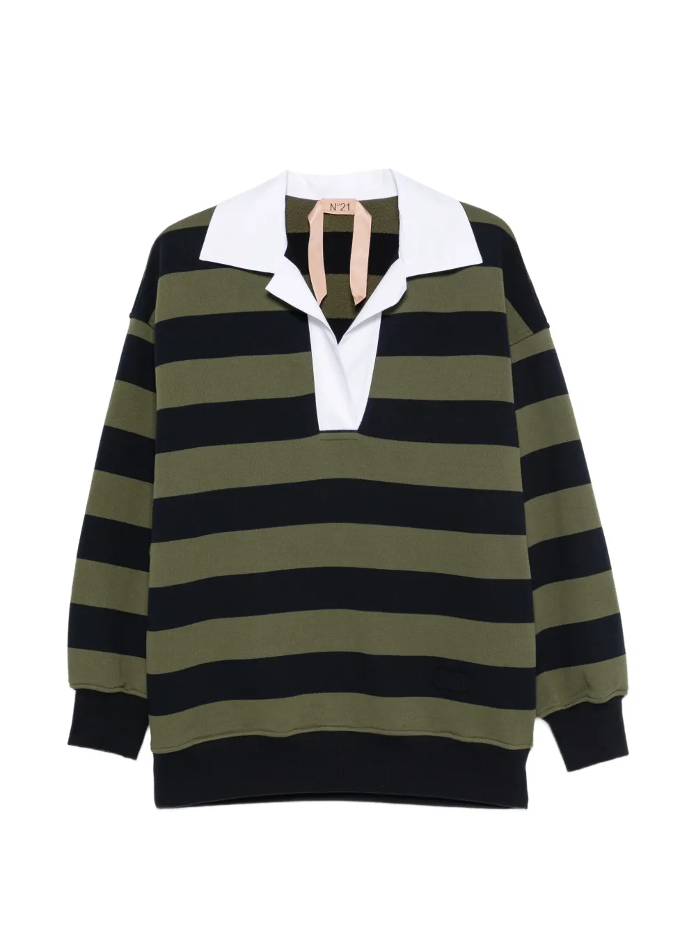 Nº21 Gestreiftes Polo-Top - Grün