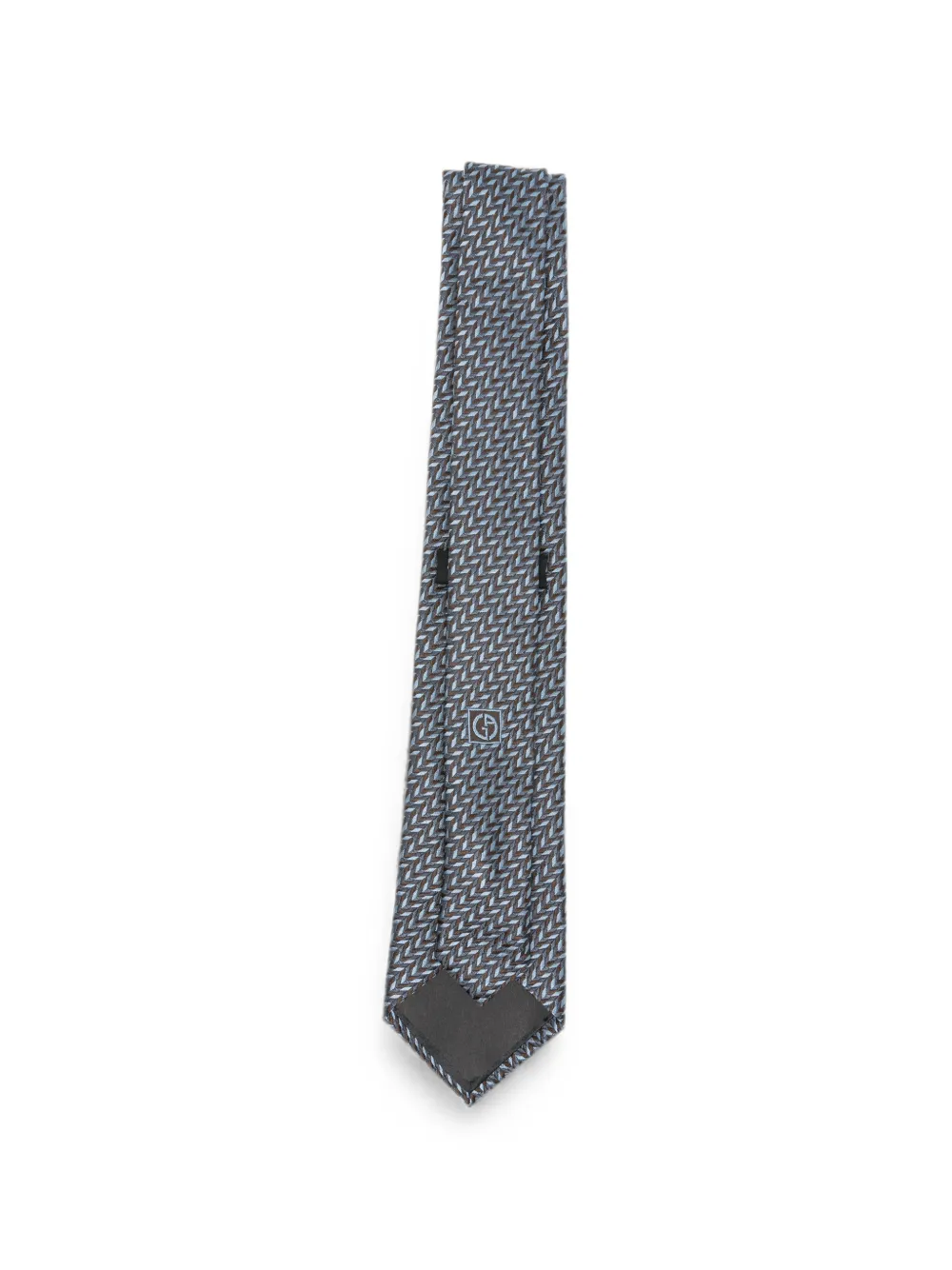 Giorgio Armani Stropdas met geometrisch patroon Blauw